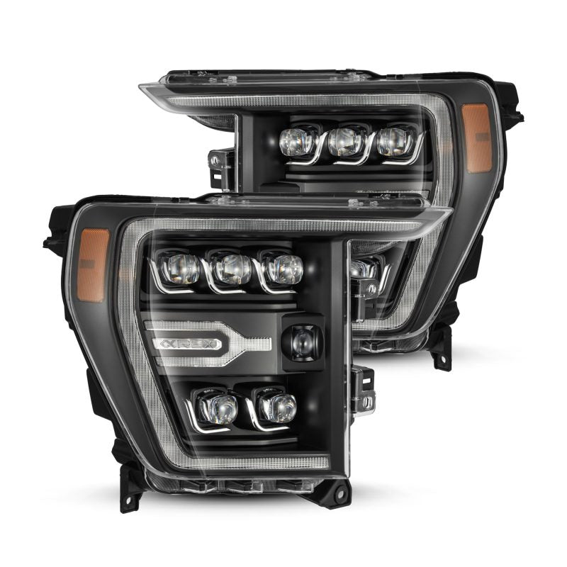 AlphaRex 880137 fits Ford 21-22 F-150 NOVA LED Proj Headlights Plank Style Blk