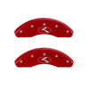 MGP 21190FCRKRD 2 Caliper Covers Engraved Front Circle K/fits Kia Red Finish Sil
