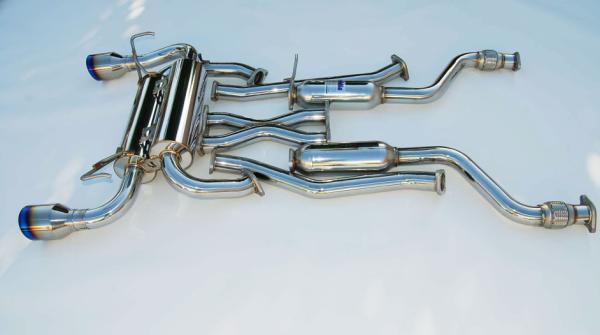 Invidia HS03IG3GID 03-08 fits Infiniti G35 Coupe Gemini Rolled Titanium Tip Cat-