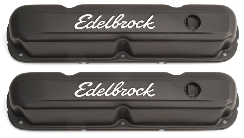 Edelbrock 4473 Valve Cover Signature Series fits Chrysler 1965-1991 318-340-360 CI V8 Black
