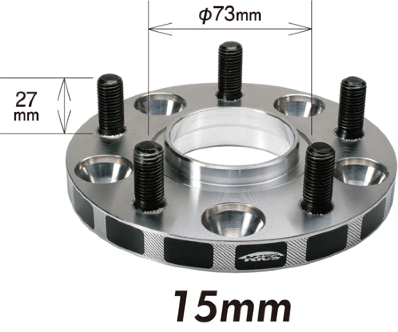 Project Kics W5115W160 12X1.50 HUB60MM 5x114.3 Wide Tread Spacers - 15MM