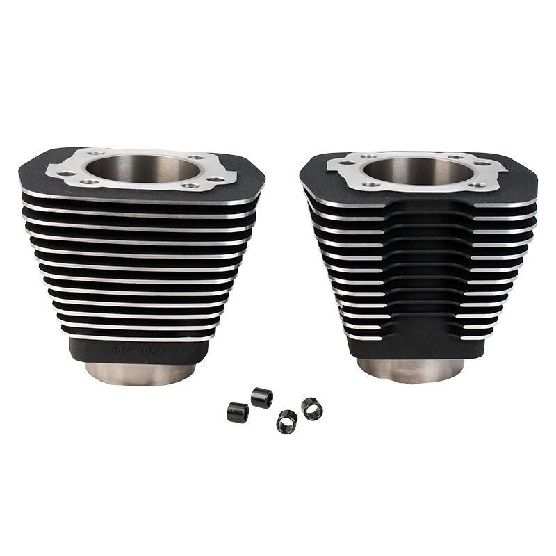 S&S Cycle 91-7710 84-99 BT 3-1/2in Bore Cylinders - Wrinkle Black