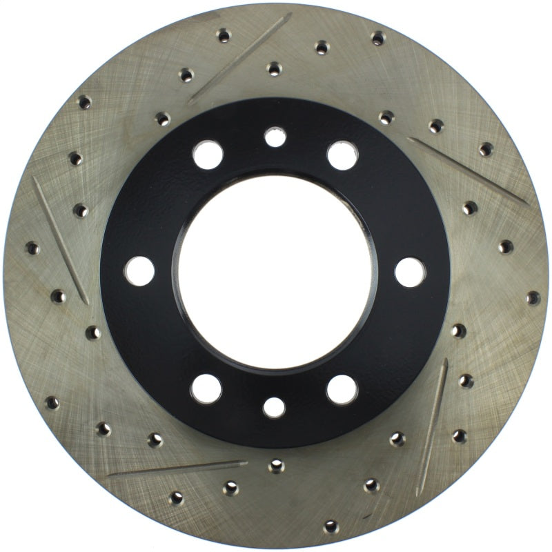 Stoptech 127.44037R 81-89 Toyota Land Cruiser Slotted & Drilled Front Rotor
