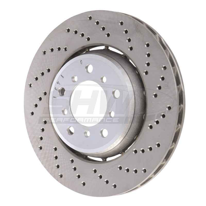 SHW Performance BFR42842 SHW 01-06 fits BMW M3 3.2L Right Front Drilled Lightweight Brake Rotor (European Model) (34112282802)