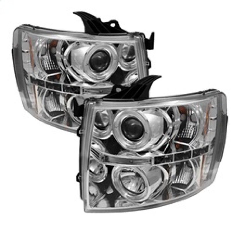 SPYDER 5009500 fits Chevy Silverado 1500 Projector Headlight LED Halo LED Chrome