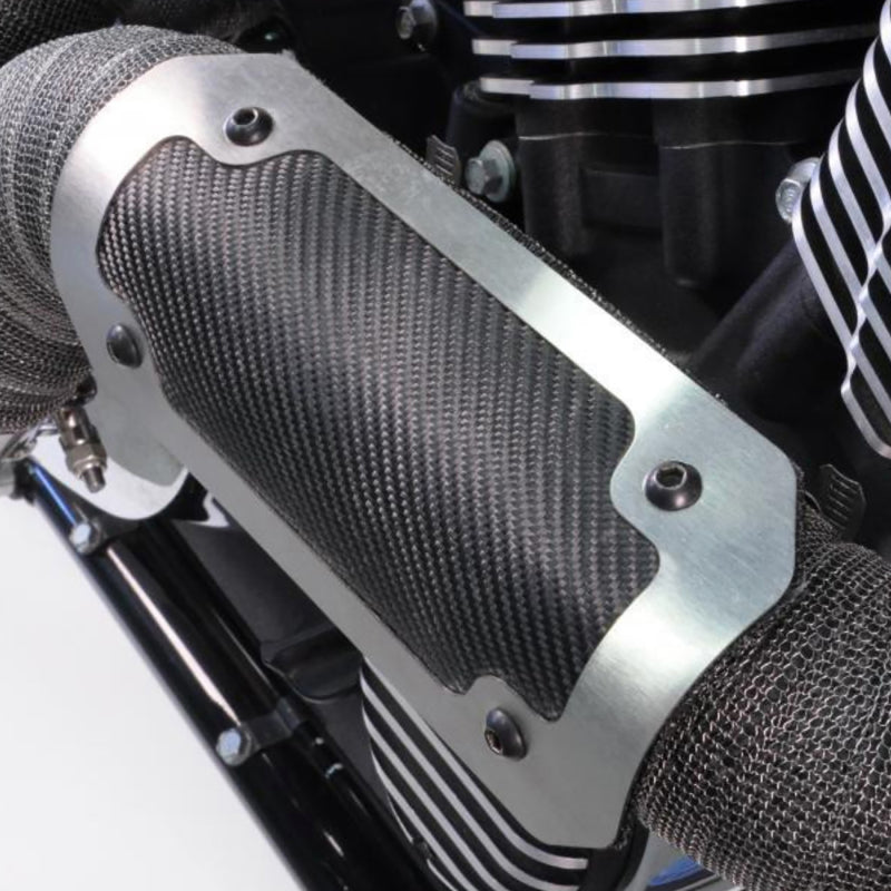 DEI 10902 Powersport Flexible Heat Shield -4in x 8in - Brushed/Onyx
