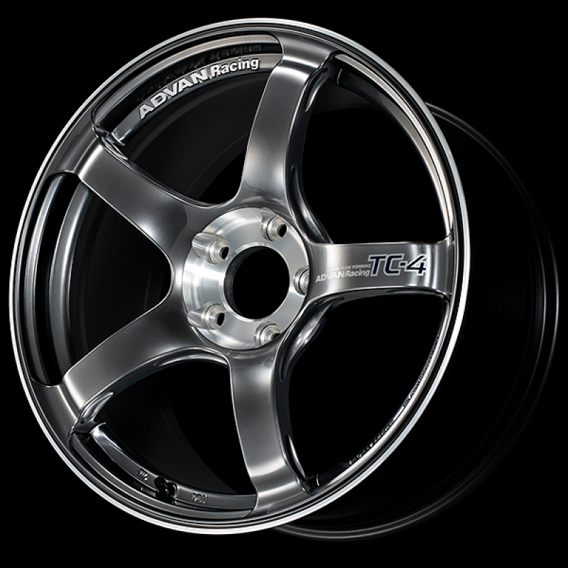 Advan YADS8H37EHBF TC-4 SE 18x8.5 / +37 Offset / 5x114.3 / 73mm Bore / Racing Hyper Black and Diamond Cut