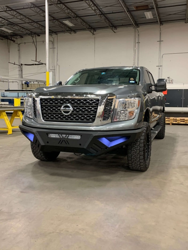 Road Armor 7162XR0B 16-19 fits Nissan Titan XD SPARTAN Rear Bumper - Tex Blk