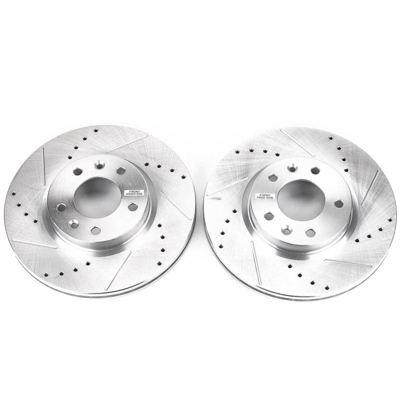 PowerStop fits Ford 06-12 Fusion Front Evolution Drilled & Slotted Rotors - Pair