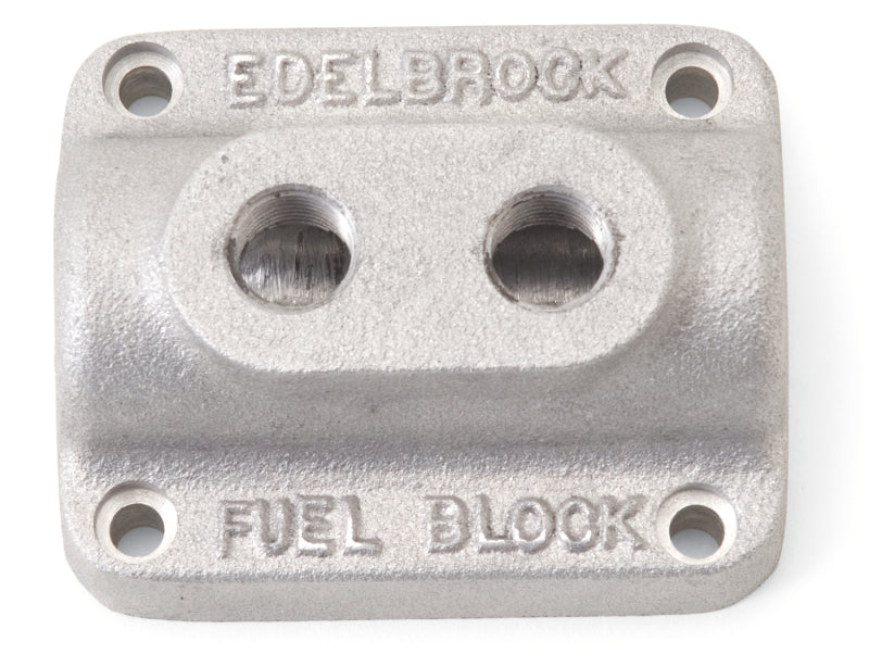 Edelbrock 1280 Fuel Block Dual Carburetor As Cast