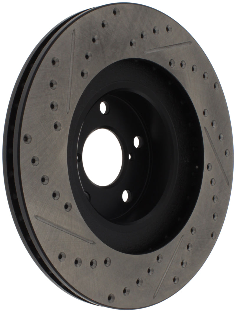 Stoptech 127.47018R 02-10 Subaru WRX Slotted & Drilled Right Front Rotor (exc. STi)