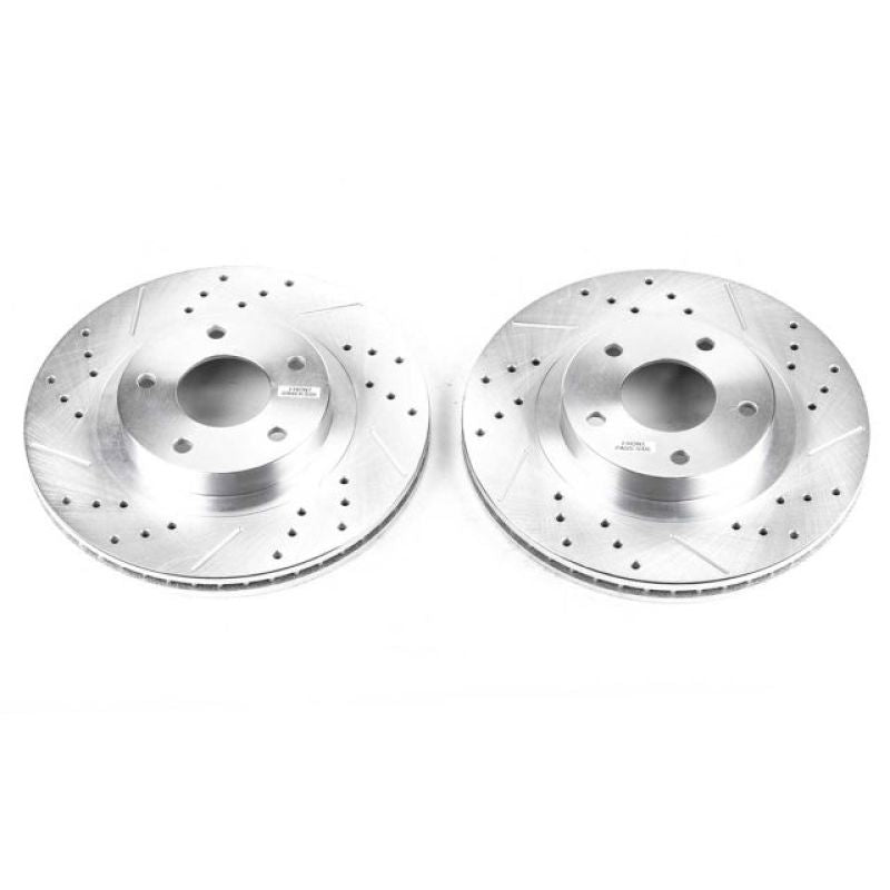 PowerStop fits Infiniti 02-04 I35 Front Evolution Drilled & Slotted Rotors -