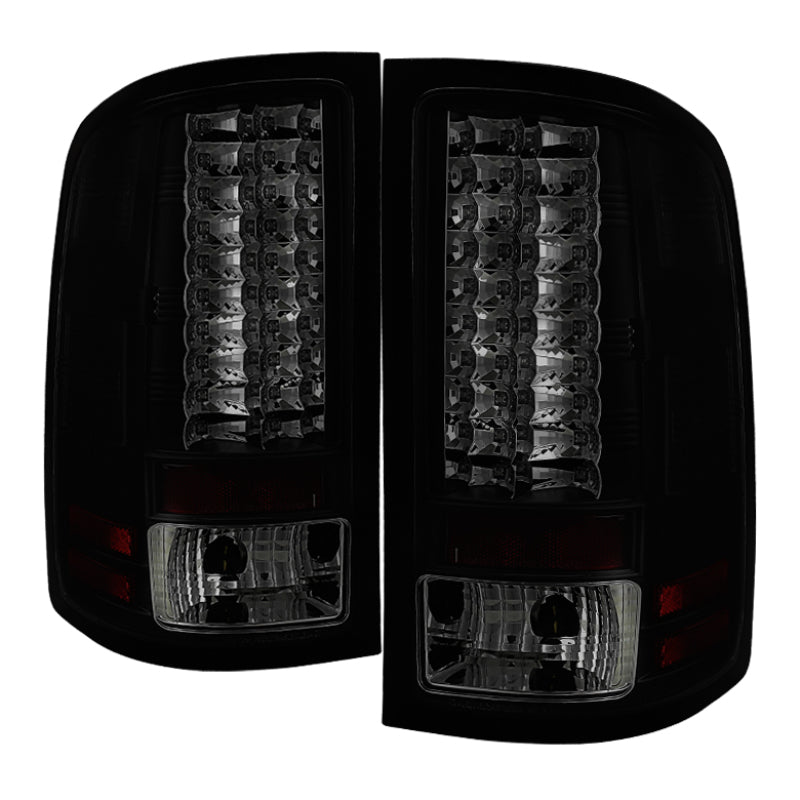 SPYDER 5078186 fits GMC Sierra LED Tail Lights Blk Smke -Not 3500 Dually 4 Rear