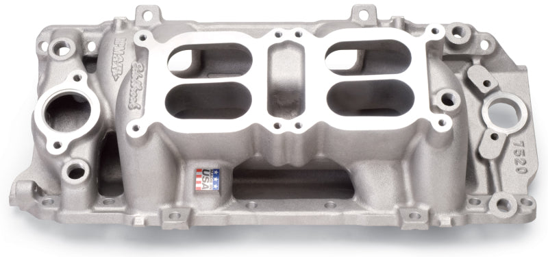 Edelbrock 7520 Manifold Dual Quad RPM Air Gap BB fits Chevy Oval Port
