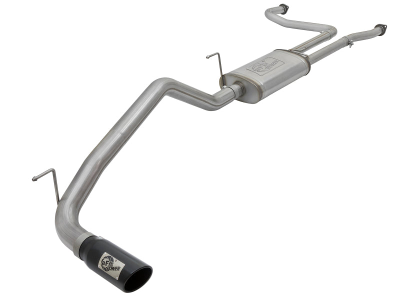 AFE 49-46125-B rce XP 2.5in Cat-Back Exhaust System w/ Black Tip fits Nissan Fr