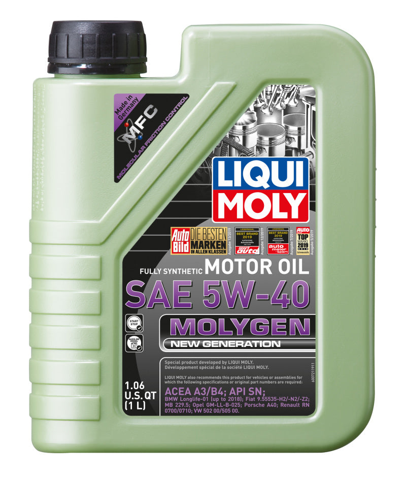 LIQUI MOLY 20230 1L Molygen New Generation Motor Oil SAE 5W40