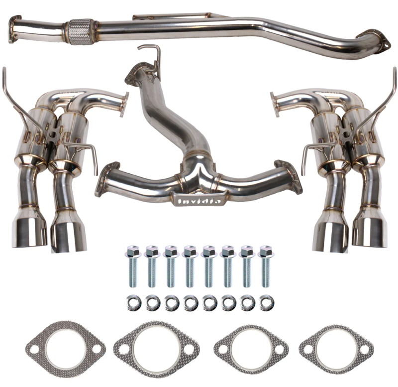 Invidia HS22WRXGM4SS 2022+ fits Subaru WRX Gemini Single Layer Quad Stainless St