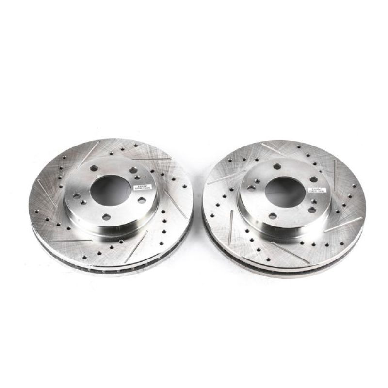 PowerStop fits Nissan 89-96 300ZX Front Evolution Drilled & Slotted Rotors -