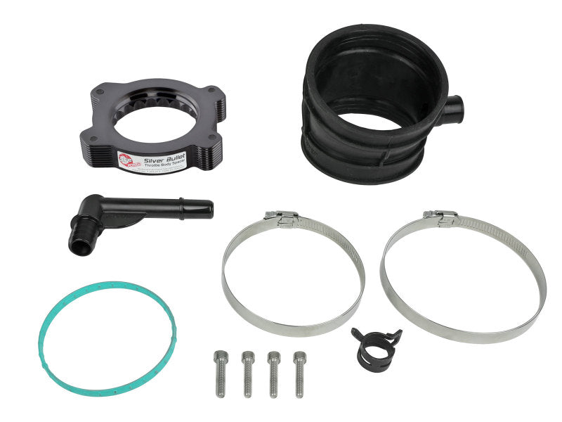 AFE 46-34017B ette C8 Silver Bullet Aluminum Throttle Body Spacer / Works With
