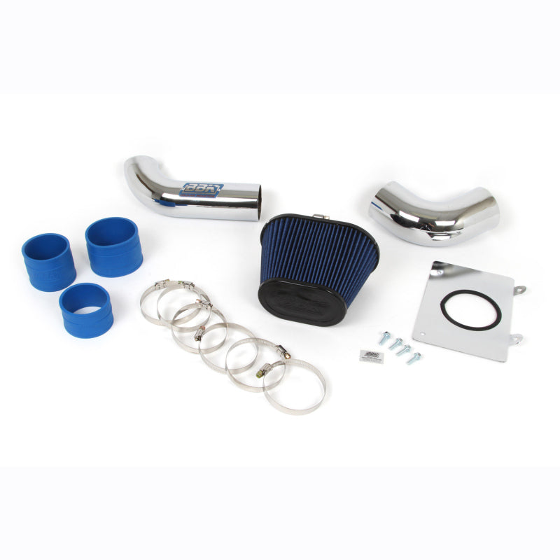 BBK 1557 Mustang 5.0 Cold Air Intake Kit - Fenderwell Style - Chrome Finish