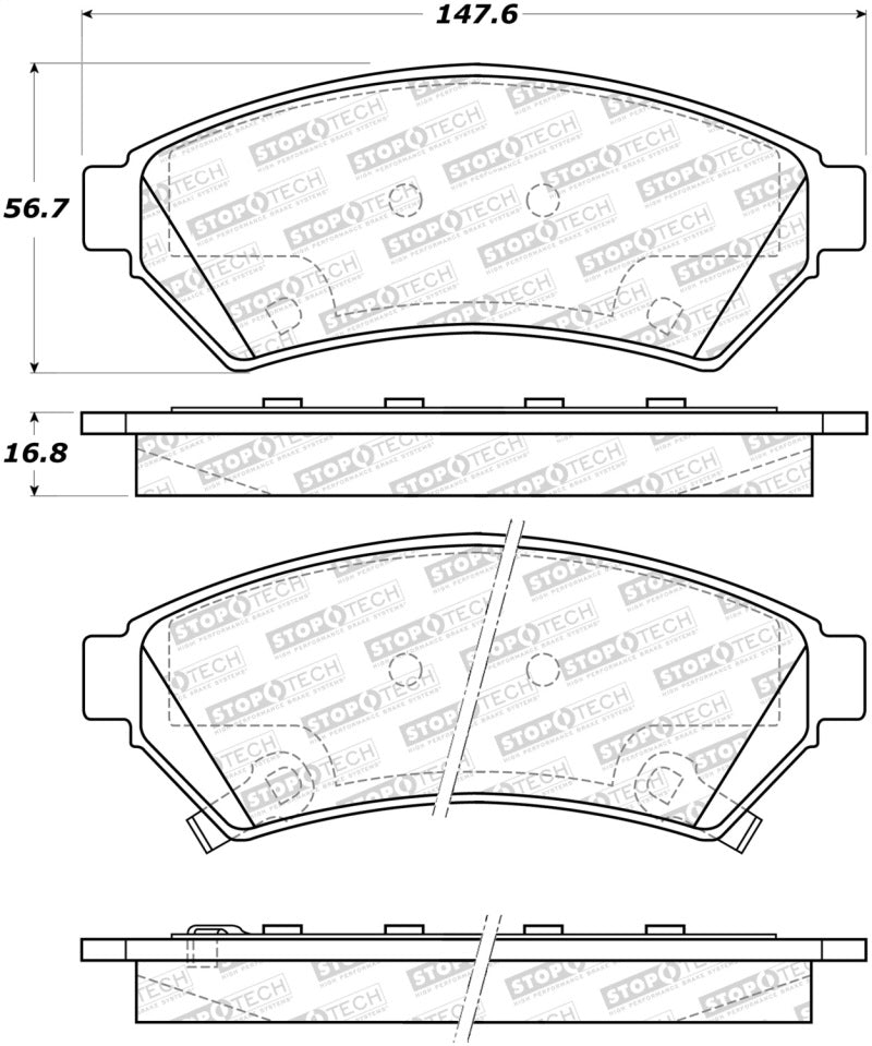 Stoptech 308.1075 Street Brake Pads