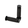 Burly Brand B16-1008BM 82-17 H-D Dual Cable Set Hawk Billet Handle Grip Set - Blk Machined