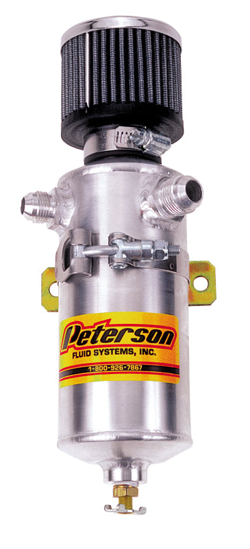 Peterson Fluid Systems 08-0410 Breather Can -12AN & -8AN In w/ Filter