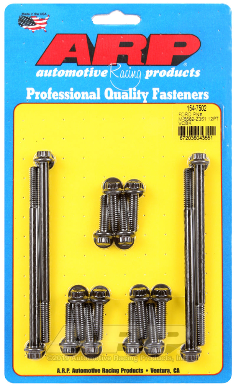 ARP 154-7502 Small Block fits Ford Valve Cover 12pt Bolt Kit (For P/N M-6582-Z3