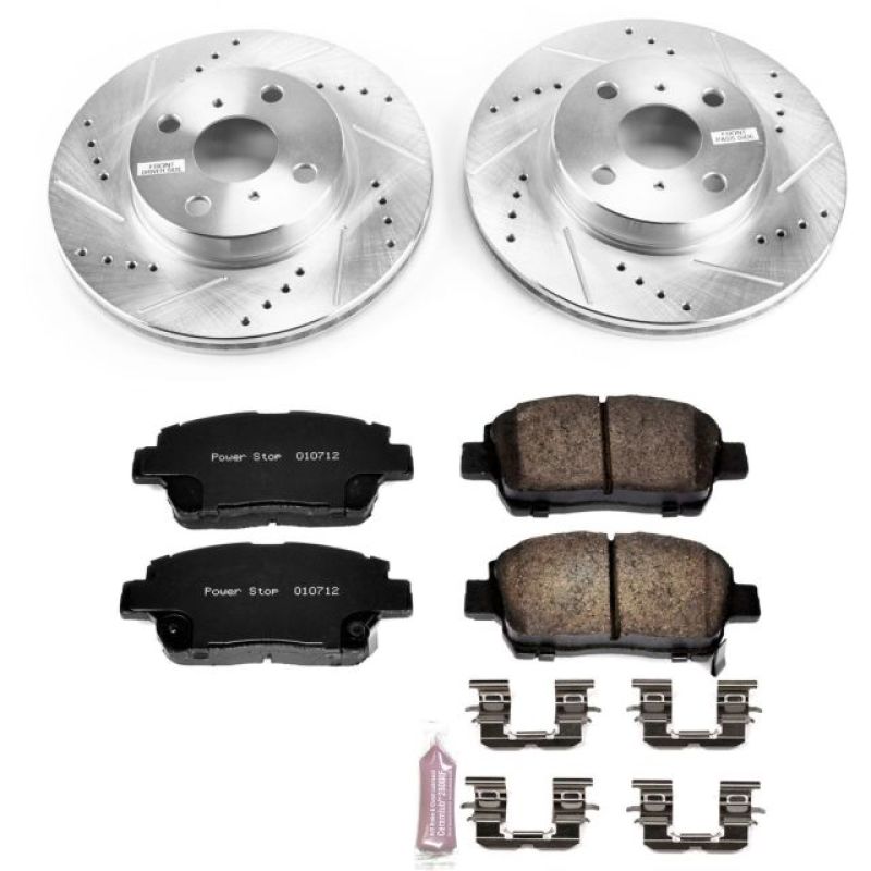 PowerStop K6098 fits Scion 12-15 iQ Front Z23 Evolution Sport Brake Kit