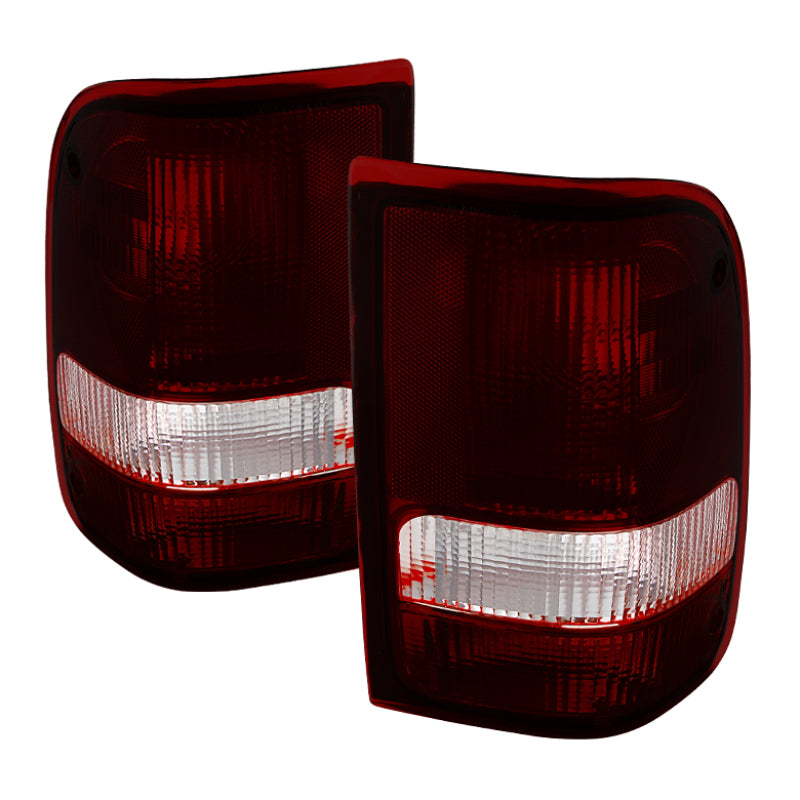 9030574 Xtune fits Ford 93-97 Ranger OE Style Tail Lights Red Smoked ALT-JH-FR