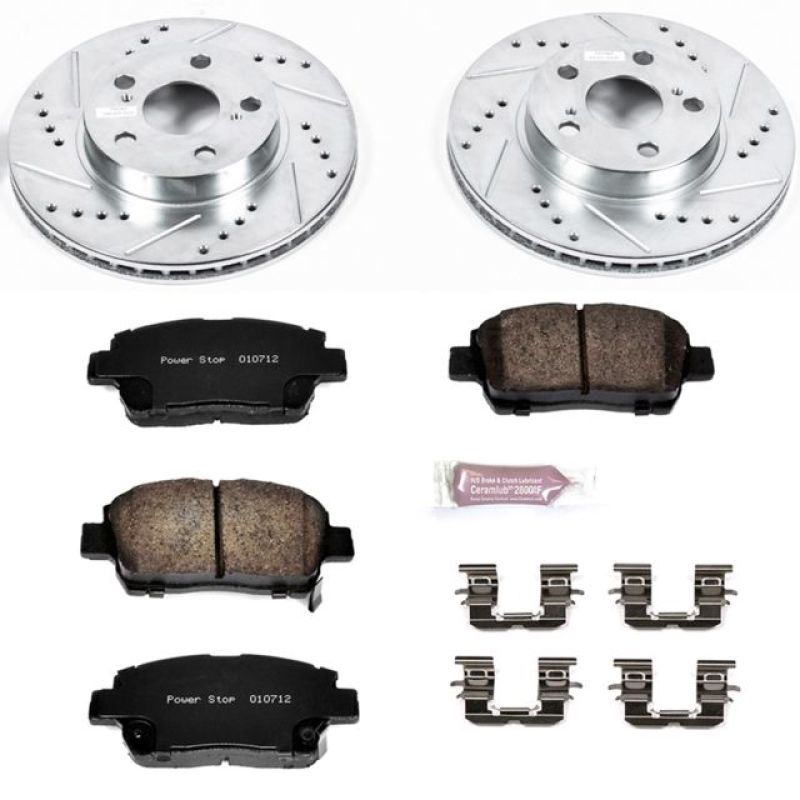 PowerStop K5219 fits Toyota 04-09 Prius Front Z23 Evolution Sport Brake Kit