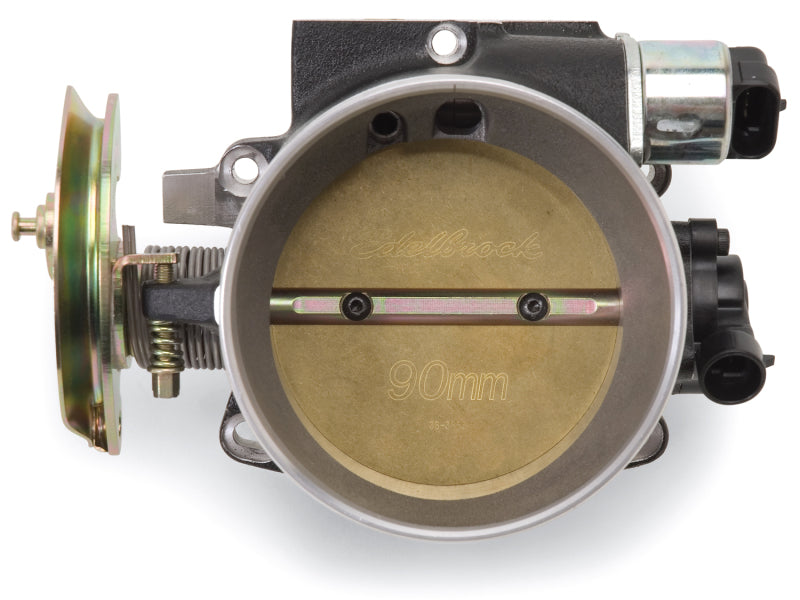 Edelbrock 38643 Throttle Body Victor Universal LS1 90mm Black Mini Texture Powder Coating