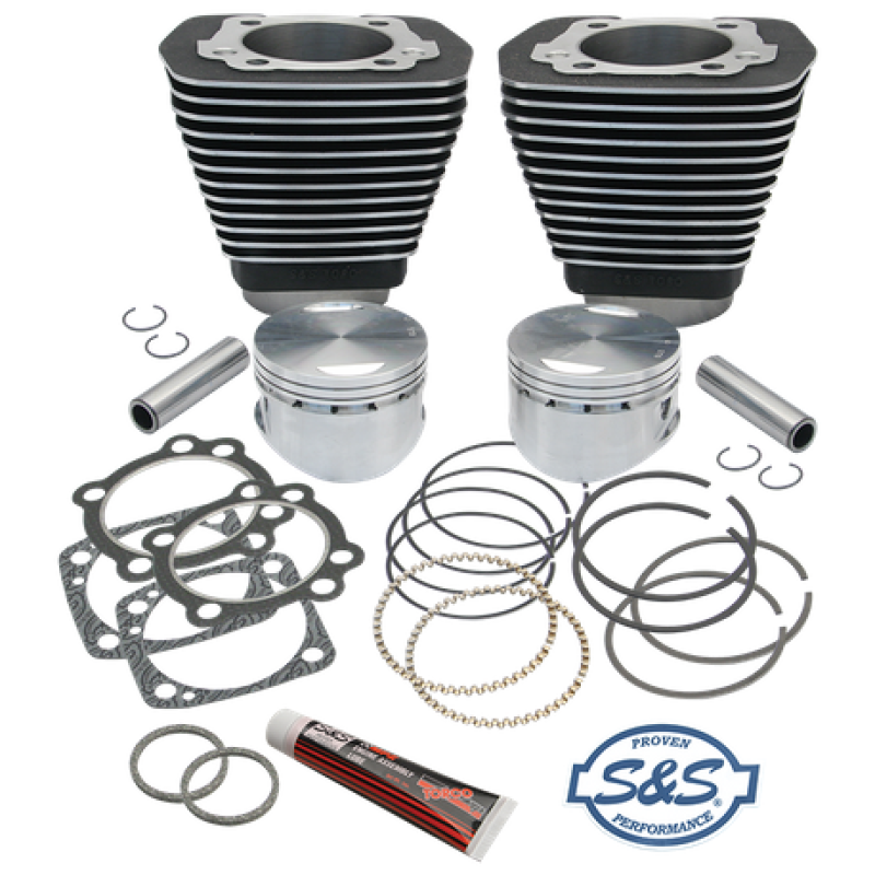 S&S 91-7702 Cycle 84-99 BT 96in 3 5/8in Sidewinder Big Bore Cylinder & Piston Ki