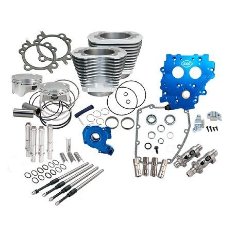 S&S 330-0662 Cycle 99-06 BT 4in Bore 585CE Cam Power Pack - Silver