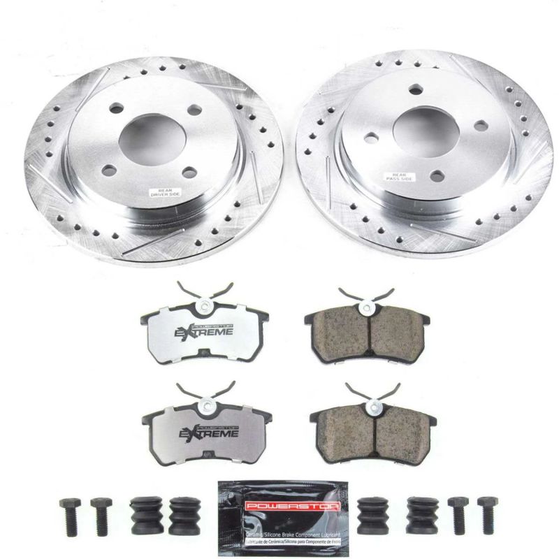 PowerStop K1363-26 14-19 fits Ford Fiesta Rear Z26 Street Warrior Brake Kit
