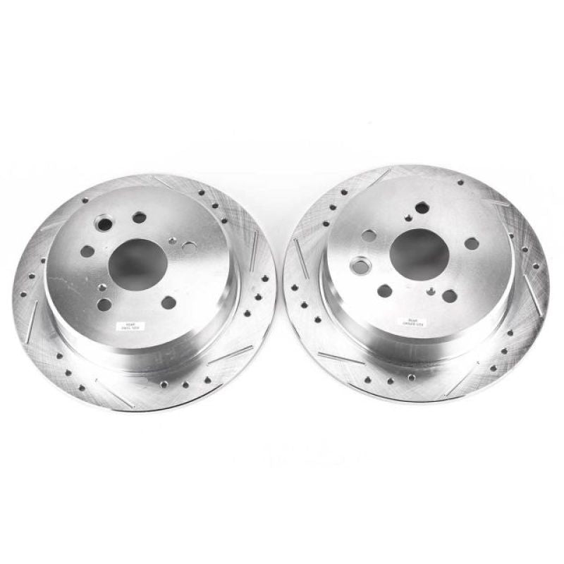 PowerStop fits Lexus 06-15 IS250 Rear Evolution Drilled & Slotted Rotors - Pair