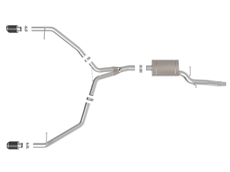 AFE 49-36437-C orce-Xp 13-16 fits Audi Allroad L4 SS Axle-Back Exhaust w/ Carbo