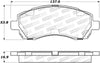 Stoptech 308.0722 Street Brake Pads