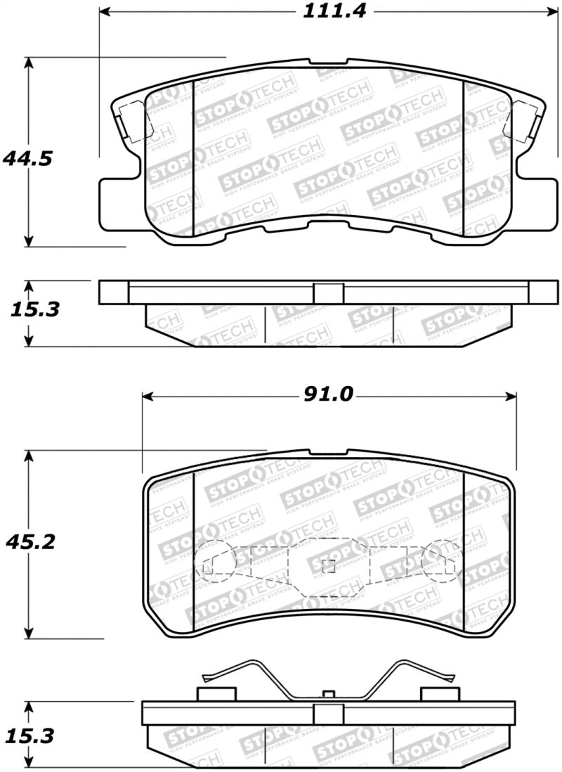 Stoptech 308.0868 Street Brake Pads
