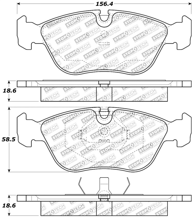 Stoptech 309.0618 Performance 98-04 Volvo S60/98-00 S70/98-00 V70/93-97 850 Series Front Brake Pads