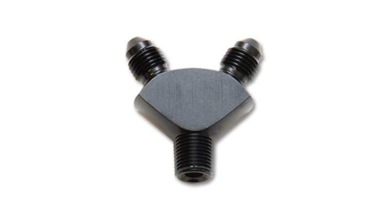 Vibrant 10818 -3AN x -3AN x 1/8in NPT Y-Adapter Fitting - Aluminum