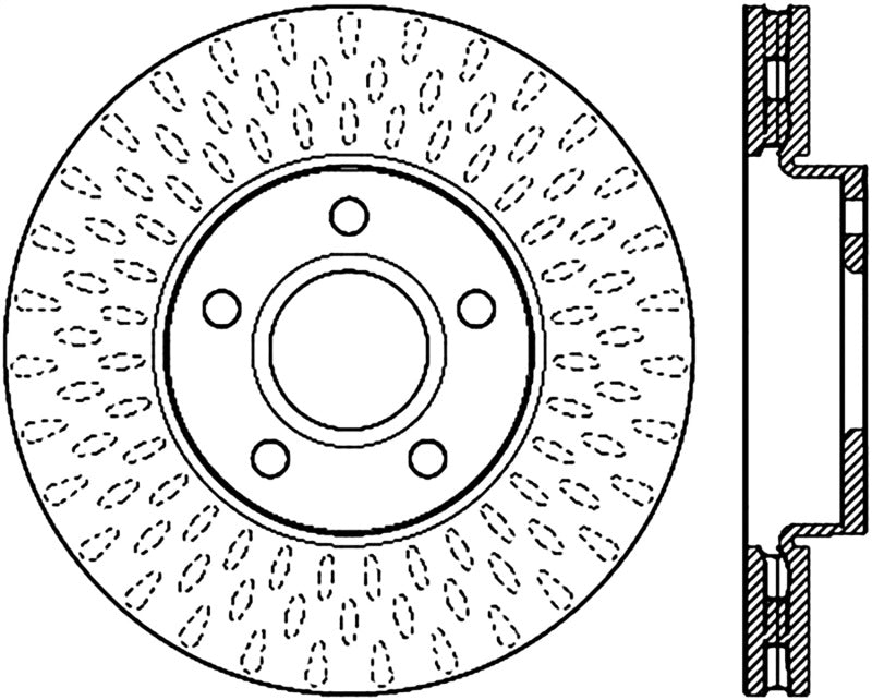 Stoptech 126.61100SR Slotted Sport Brake Rotor
