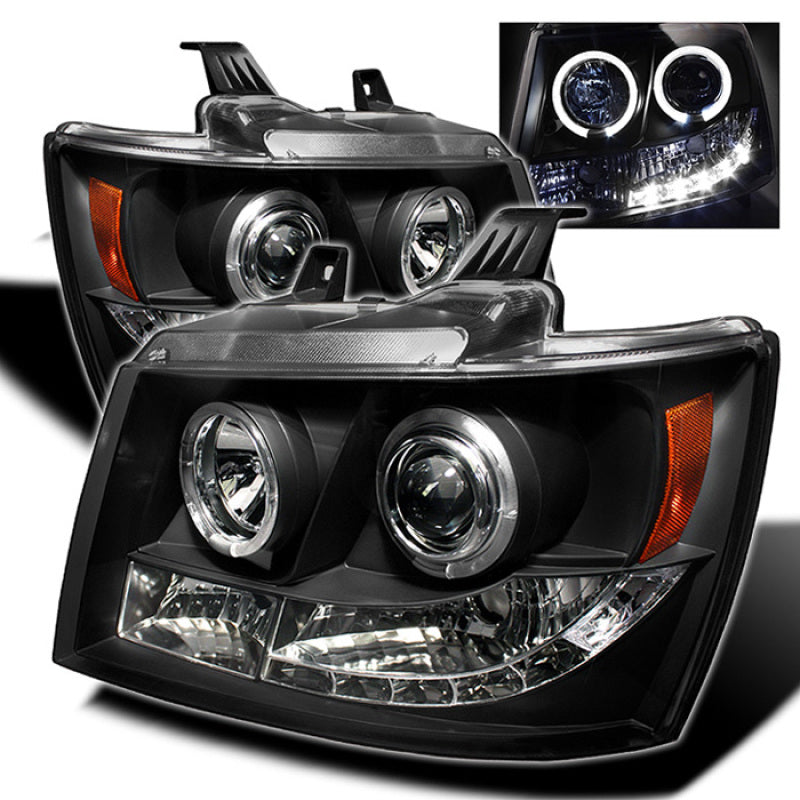 Spyder 5009647 fits Chevy 07-14 Suburban 1500 Projector Headlights LED Halo LED