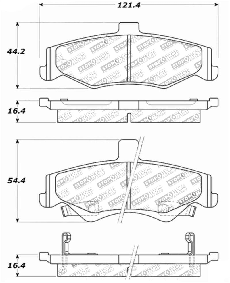 Stoptech 308.075 Street Touring Brake Pads