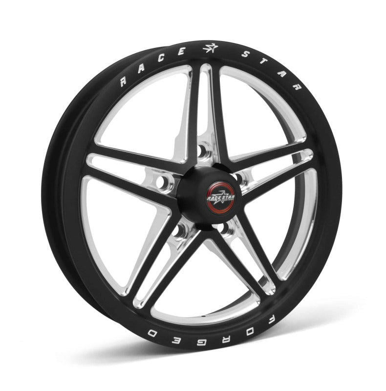 Race Star 63-53547172B 63 Pro Forged 15x3.50 Lug Mount 5x4.75 BC / 1.75in. BS Wheel - Blk Anodized/Machined