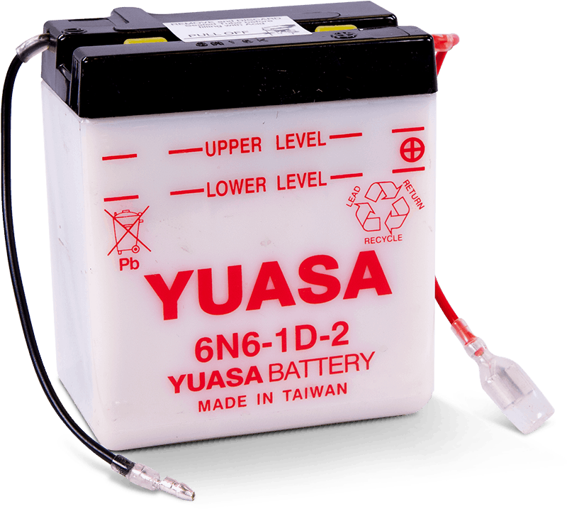 Yuasa YUAM2662B 6N6-1D-2 Conventional 6 Volt Battery