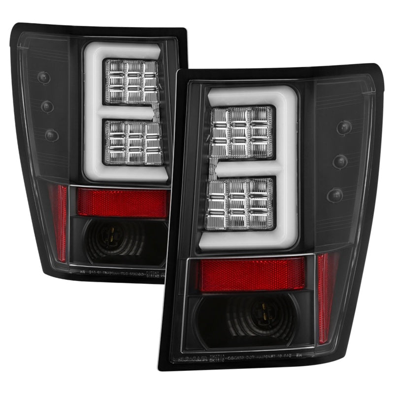 Spyder 5086655 fits Jeep 07-10 Grand Cherokee Light Bar LED Tail Lights - Black