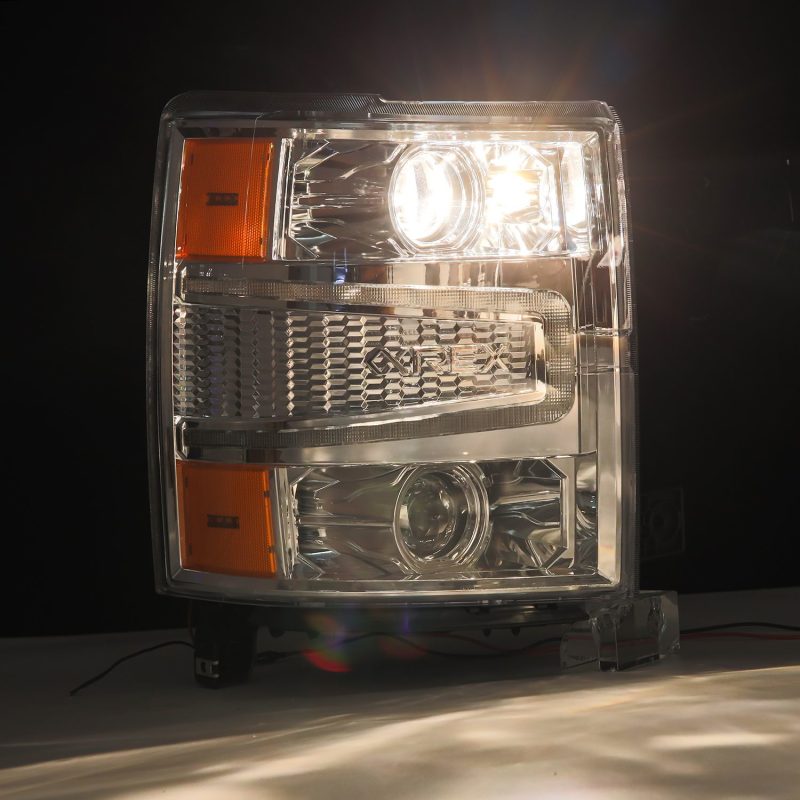 AlphaRex 880246 fits Chevy 14-15 1500 PRO-Series Projector Headlights Chrome w/