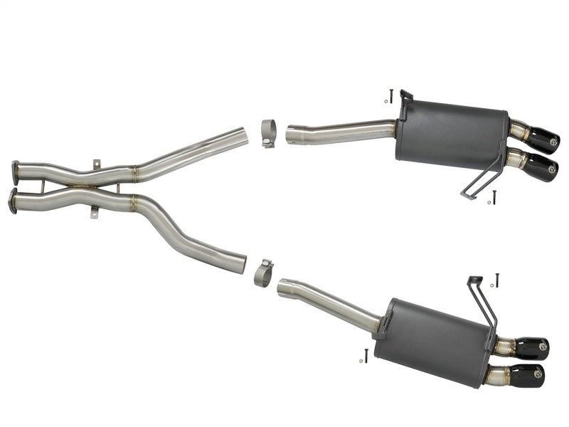 AFE 49-36339-B orce-Xp 2-1/2in 304 SS Cat-Back Exhaust w/ Black Tips 05-08 fits