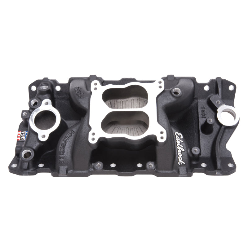 Edelbrock 26013 Manifold fits SBC Performer Air Gap Black